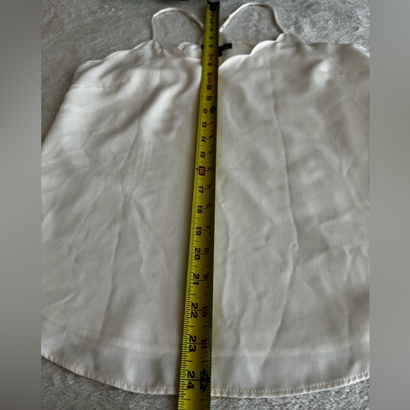 J. Crew Factory Ivory Scalloped Trim Adjustable Racerback Cami Women’s Size 2 - Picture 11 of 15